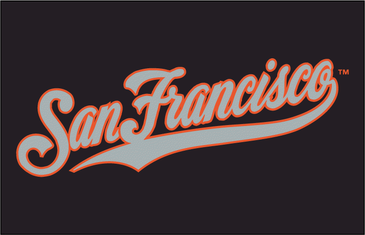 San Francisco Giants 1994-1999 Batting Practice Logo fabric transfer version 2